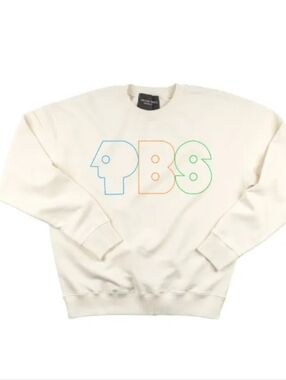 $275 Lingua Franca Limited Edition PBS Retro Logo Maxine Sweatshirt Size S